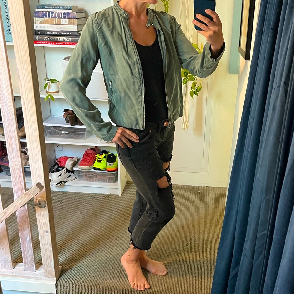 Sage Green GAP Bomber Jacket